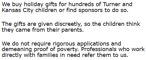 Image of the second example of a paragraph on the original Hand In Hand site